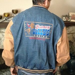 Port Authority Varsity Style Denim Jacket
